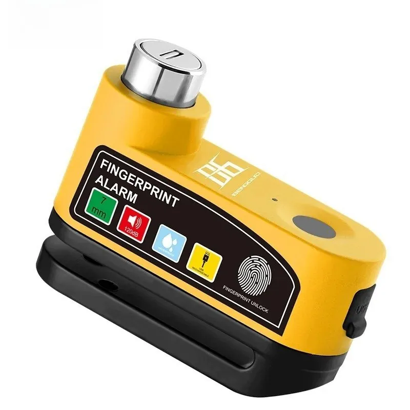 Fingerprint Alarm Disc Lock, 120 dB