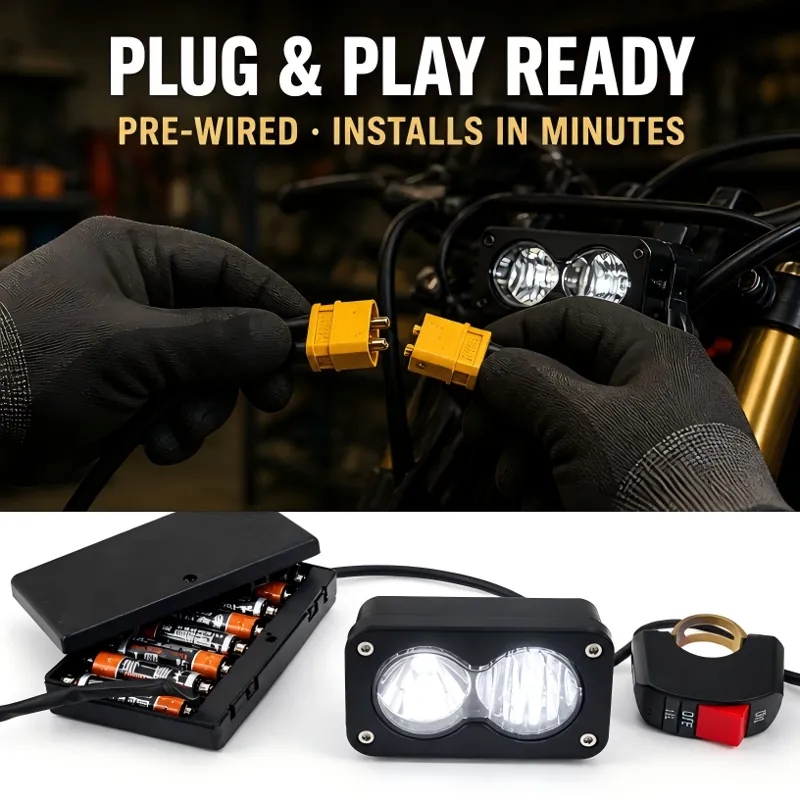 20 W LED Driving Light Kit, Handlebar Mount