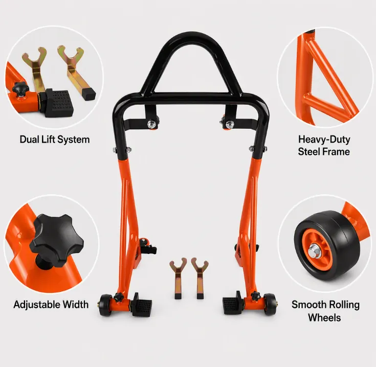 Heavy-Duty Paddock Stand with Swivel Casters