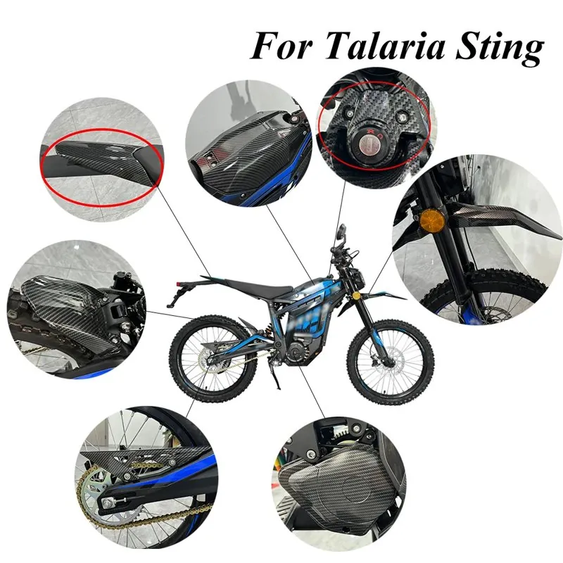 Carbon-Pattern Cover Kit (mudguard, chain and side covers)