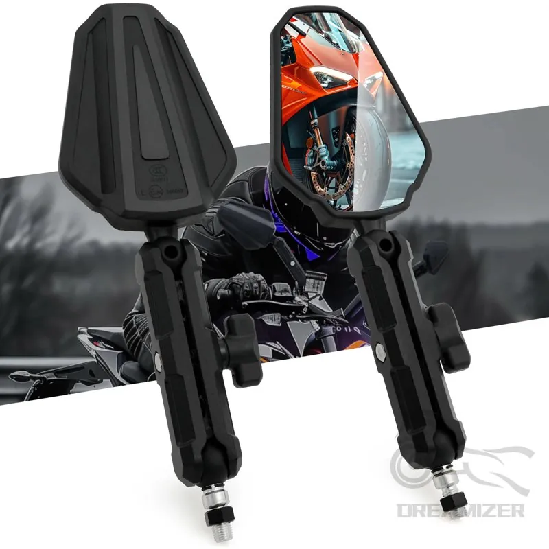 Folding Adjustable Handlebar Mirrors (pair)