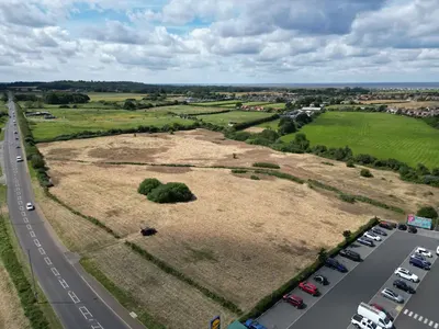 Private land used for occasional demo rides, seen from above